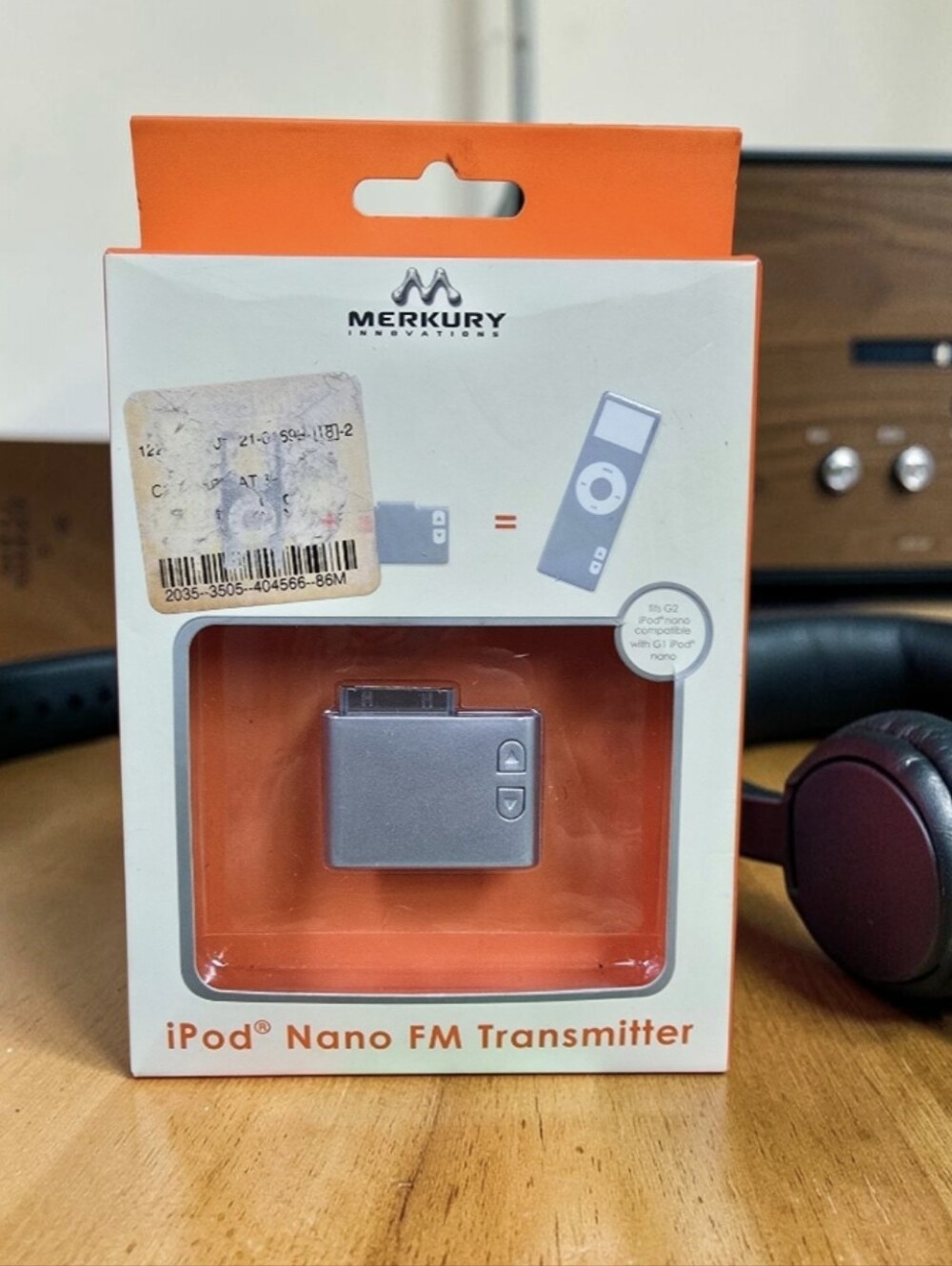 Apple iPod Nano Gen2 FM Transmitter Merkury Brand Silver Vintage 2006 New In Box